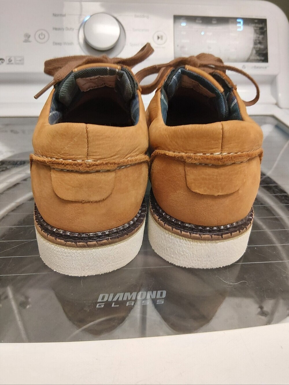 Men's Farwest Tan Nubuck Lace-Up Shoes - Picture 5 of 9